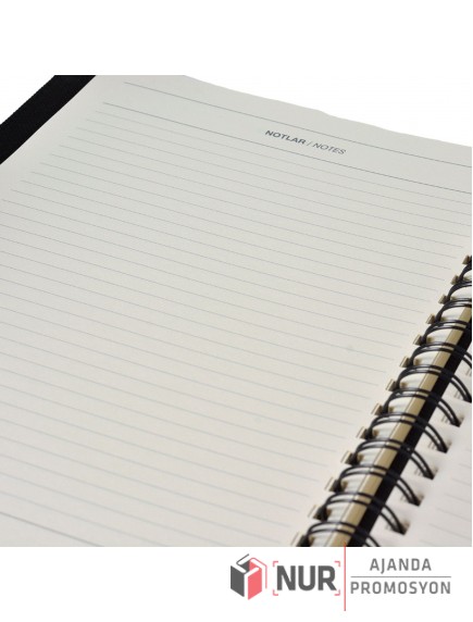 Gizli Spiralli Termo Deri Kapaklı Tarihsiz Defter Ajanda